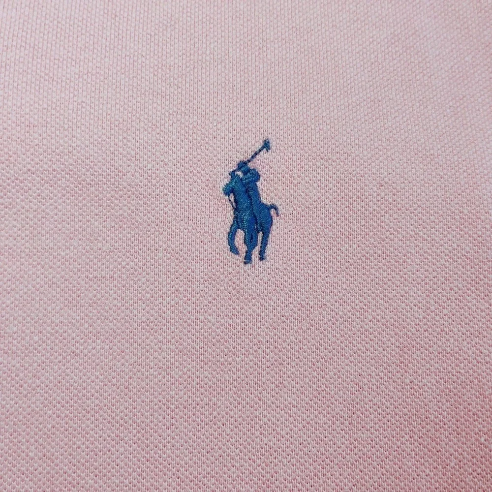 Polo Ralph Lauren Men's Polo Shirt Custom Slim Fit Medium Pink Flesh Pony Logo